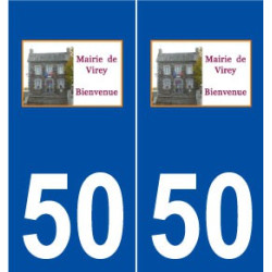 50 Virey logo autocollant plaque stickers ville