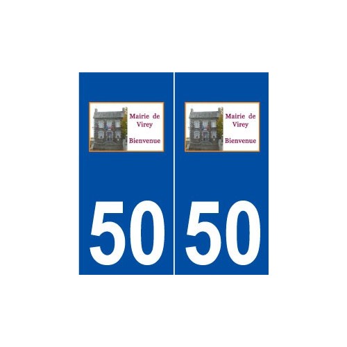 50 Virey logo autocollant plaque stickers ville