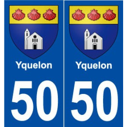 50 Yquelon blason autocollant plaque stickers ville
