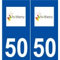 51 Bétheny logo autocollant plaque stickers ville
