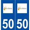 51 Bétheny logo autocollant plaque stickers ville
