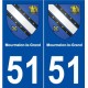 51 Mourmelon-le-Grand blason autocollant plaque stickers ville