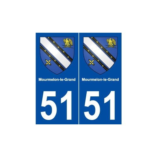 51 Mourmelon-le-Grand blason autocollant plaque stickers ville