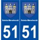 51 Sainte-Menehould blason autocollant plaque stickers ville