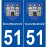 51 Sainte-Menehould blason autocollant plaque stickers ville
