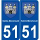 51 Sainte-Menehould blason autocollant plaque stickers ville