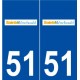 51 Sainte-Menehould logo autocollant plaque stickers ville