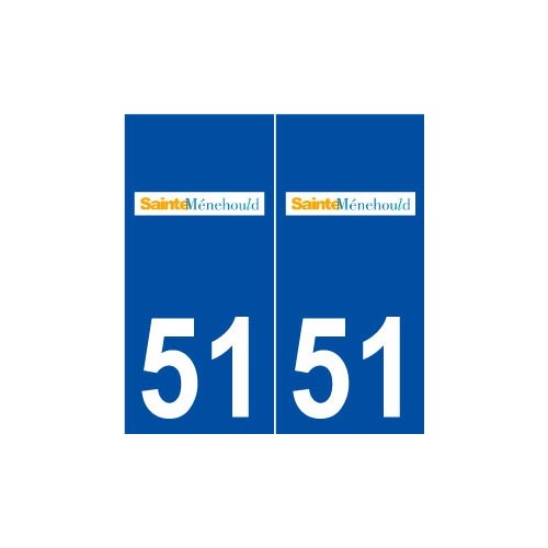 51 Sainte-Menehould logo autocollant plaque stickers ville