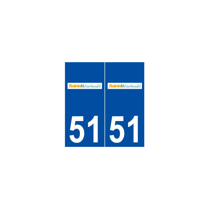 51 Sainte-Menehould logo autocollant plaque stickers ville