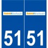 51 Sainte-Menehould logo autocollant plaque stickers ville