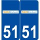51 Sainte-Menehould logo autocollant plaque stickers ville