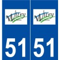 51 Witry-lès-Reims logo autocollant plaque stickers ville
