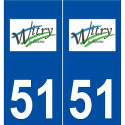 51 Witry-lès-Reims logo autocollant plaque stickers ville