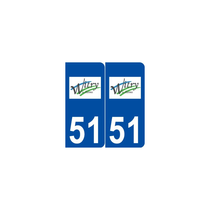 51 Witry-lès-Reims logo autocollant plaque stickers ville