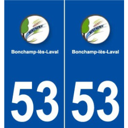 53 Bonchamp-lès-Laval logo autocollant plaque stickers ville