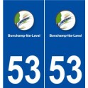 53 Bonchamp-lès-Laval logo autocollant plaque stickers ville