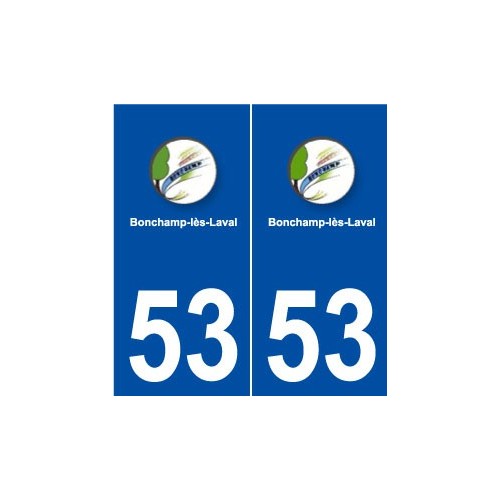 53 Bonchamp-lès-Laval logo autocollant plaque stickers ville