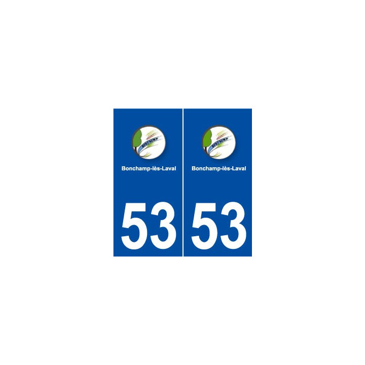 53 Bonchamp-lès-Laval logo autocollant plaque stickers ville