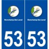 53 Bonchamp-lès-Laval logo autocollant plaque stickers ville