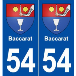 54 Baccarat blason autocollant plaque stickers ville