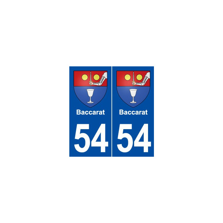54 Baccarat blason autocollant plaque stickers ville