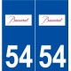 54 Baccarat logo autocollant plaque stickers ville