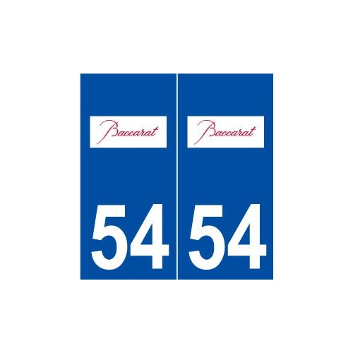 54 Baccarat logo autocollant plaque stickers ville