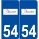 54 Baccarat logo autocollant plaque stickers ville