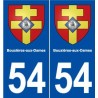 54 Bouxières-aux-Dames blason autocollant plaque stickers ville
