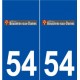 54 Bouxières-aux-Dames logo autocollant plaque stickers ville