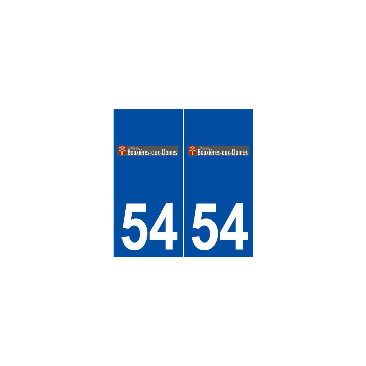 54 Bouxières-aux-Dames logo autocollant plaque stickers ville