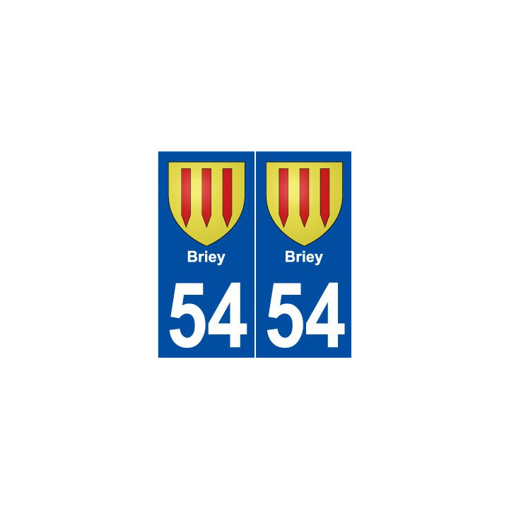 54 Briey blason autocollant plaque stickers ville