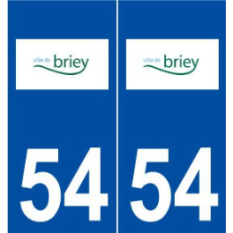 54 Briey logo autocollant plaque stickers ville