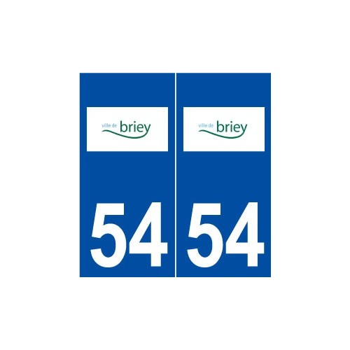 54 Briey logo autocollant plaque stickers ville