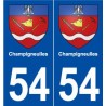 54 Champigneulles blason autocollant plaque stickers ville