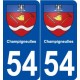 54 Champigneulles blason autocollant plaque stickers ville