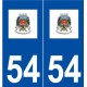 54 Champigneulles logo autocollant plaque stickers ville