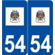 54 Champigneulles logo autocollant plaque stickers ville