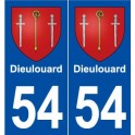 54 Dieulouard coat of arms sticker plate stickers city