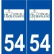54 Dieulouard logo autocollant plaque stickers ville