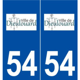54 Dieulouard logo autocollant plaque stickers ville