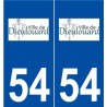 54 Dieulouard logo autocollant plaque stickers ville