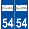 54 Dieulouard logo autocollant plaque stickers ville