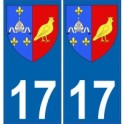 17 Charente-Maritime stemma coat of arms adesivi dipartimento
