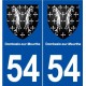 54 Dombasle-sur-Meurthe blason autocollant plaque stickers ville