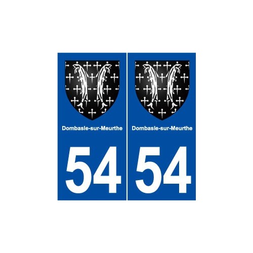 54 Dombasle-sur-Meurthe blason autocollant plaque stickers ville