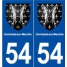 54 Dombasle-sur-Meurthe blason autocollant plaque stickers ville