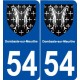 54 Dombasle-sur-Meurthe blason autocollant plaque stickers ville