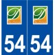 54 Dombasle-sur-Meurthe logo autocollant plaque stickers ville