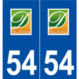 54 Dombasle-sur-Meurthe logo autocollant plaque stickers ville